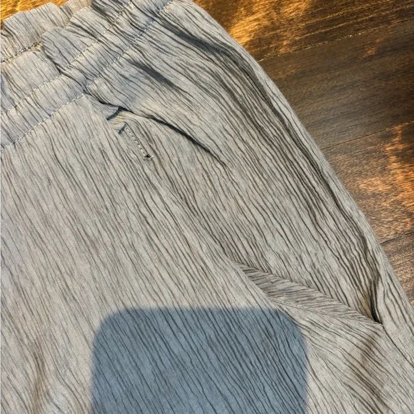 ZARA textured faded blue drawstring pants - Picture 9 of 11